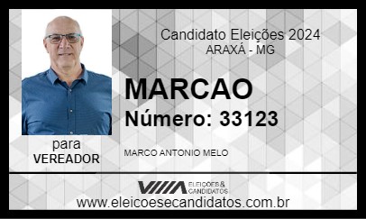 Candidato MARCAO 2024 - ARAXÁ - Eleições