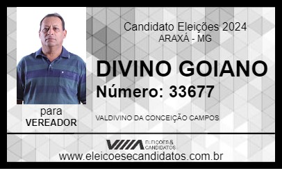 Candidato DIVINO GOIANO 2024 - ARAXÁ - Eleições