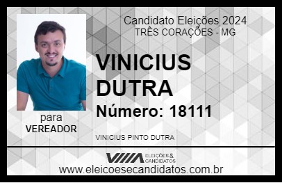 Candidato VINICIUS DUTRA 2024 - TRÊS CORAÇÕES - Eleições