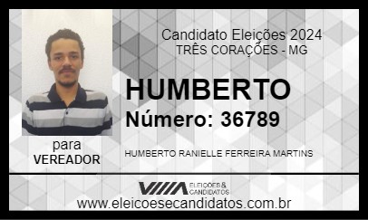 Candidato HUMBERTO 2024 - TRÊS CORAÇÕES - Eleições