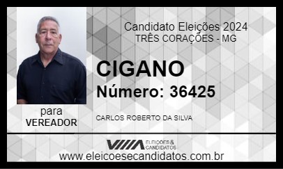 Candidato CIGANO 2024 - TRÊS CORAÇÕES - Eleições