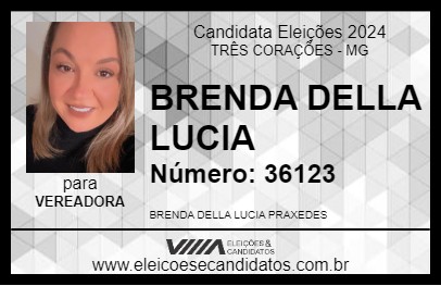 Candidato BRENDA DELLA LUCIA 2024 - TRÊS CORAÇÕES - Eleições