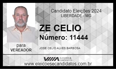 Candidato ZE CELIO 2024 - LIBERDADE - Eleições