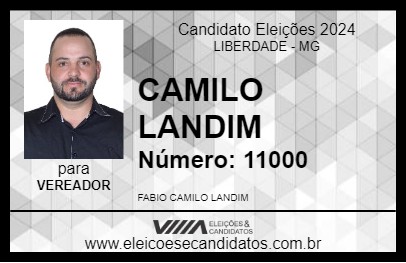 Candidato CAMILO LANDIM 2024 - LIBERDADE - Eleições