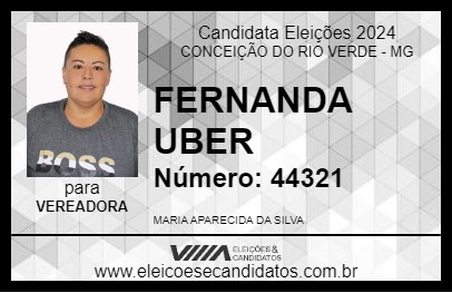 Candidato FERNANDA UBER 2024 - CONCEIÇÃO DO RIO VERDE - Eleições