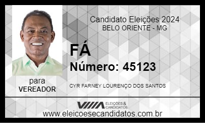 Candidato FÁ 2024 - BELO ORIENTE - Eleições