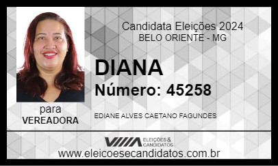 Candidato DIANA 2024 - BELO ORIENTE - Eleições