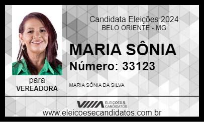 Candidato MARIA SÔNIA 2024 - BELO ORIENTE - Eleições