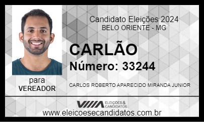 Candidato CARLÃO 2024 - BELO ORIENTE - Eleições