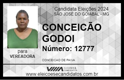 Candidato CONCEICÃO GODOI 2024 - SÃO JOSÉ DO GOIABAL - Eleições