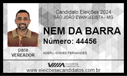 Candidato NEM DA BARRA 2024 - SÃO JOÃO EVANGELISTA - Eleições