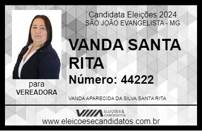 Candidato VANDA SANTA RITA 2024 - SÃO JOÃO EVANGELISTA - Eleições