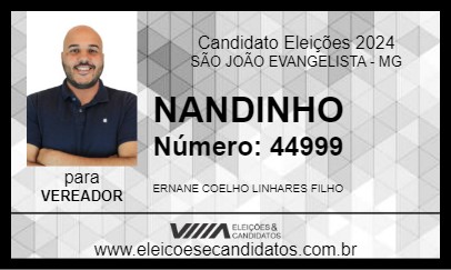 Candidato NANDINHO 2024 - SÃO JOÃO EVANGELISTA - Eleições