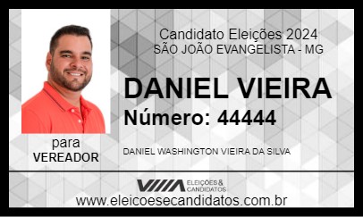 Candidato DANIEL VIEIRA 2024 - SÃO JOÃO EVANGELISTA - Eleições