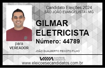 Candidato GILMAR ELETRICISTA 2024 - SÃO JOÃO EVANGELISTA - Eleições