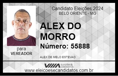 Candidato ALEX DO MORRO 2024 - BELO ORIENTE - Eleições