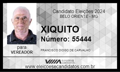 Candidato XIQUITO 2024 - BELO ORIENTE - Eleições