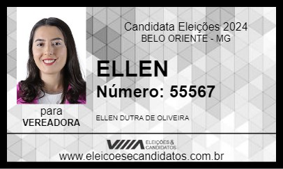 Candidato ELLEN 2024 - BELO ORIENTE - Eleições