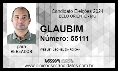 Candidato GLAUBIM 2024 - BELO ORIENTE - Eleições