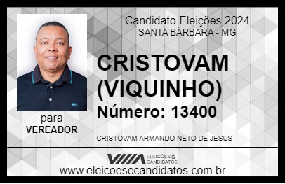 Candidato CRISTOVAM (VIQUINHO) 2024 - SANTA BÁRBARA - Eleições