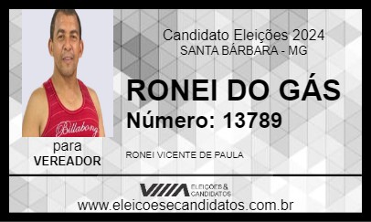 Candidato RONEI DO GÁS 2024 - SANTA BÁRBARA - Eleições