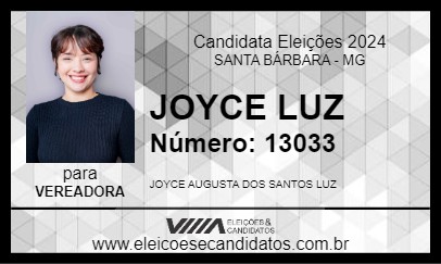 Candidato JOYCE LUZ 2024 - SANTA BÁRBARA - Eleições