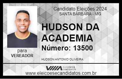 Candidato HUDSON DA ACADEMIA 2024 - SANTA BÁRBARA - Eleições