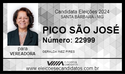 Candidato PICO SÃO JOSÉ 2024 - SANTA BÁRBARA - Eleições