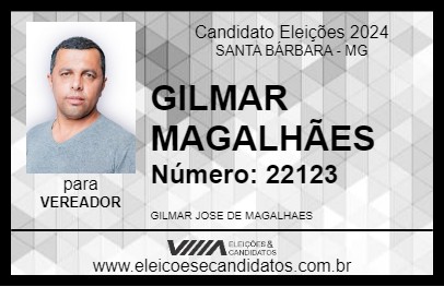 Candidato GILMAR MAGALHÃES 2024 - SANTA BÁRBARA - Eleições