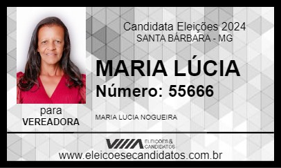 Candidato MARIA LÚCIA 2024 - SANTA BÁRBARA - Eleições