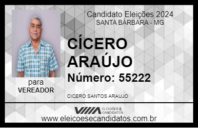 Candidato CÍCERO ARAÚJO 2024 - SANTA BÁRBARA - Eleições