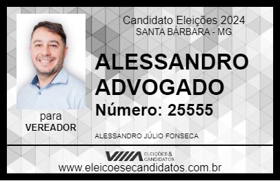 Candidato ALESSANDRO ADVOGADO 2024 - SANTA BÁRBARA - Eleições