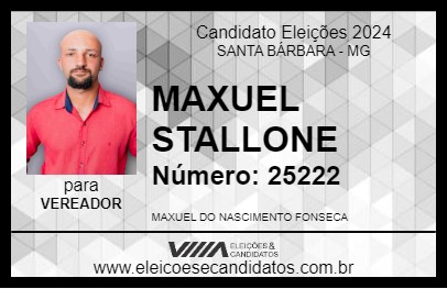 Candidato MAXUEL STALLONE 2024 - SANTA BÁRBARA - Eleições