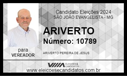 Candidato ARIVERTO 2024 - SÃO JOÃO EVANGELISTA - Eleições