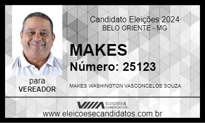 Candidato MAKES 2024 - BELO ORIENTE - Eleições