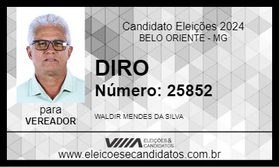 Candidato DIRO 2024 - BELO ORIENTE - Eleições