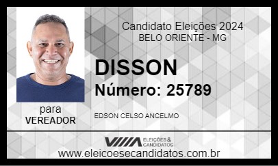 Candidato DISSON 2024 - BELO ORIENTE - Eleições