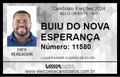 Candidato BUIU DO NOVA ESPERANÇA 2024 - BELO ORIENTE - Eleições