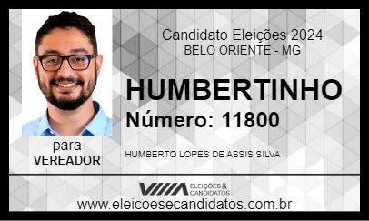 Candidato HUMBERTINHO 2024 - BELO ORIENTE - Eleições