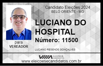 Candidato LUCIANO DO HOSPITAL 2024 - BELO ORIENTE - Eleições