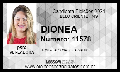 Candidato DIONEA 2024 - BELO ORIENTE - Eleições