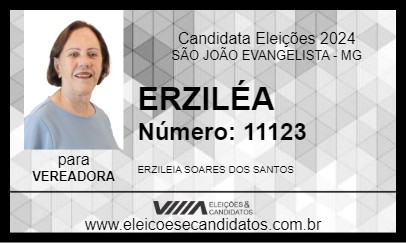 Candidato ERZILÉA 2024 - SÃO JOÃO EVANGELISTA - Eleições