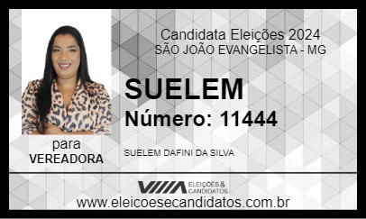 Candidato SUELEM 2024 - SÃO JOÃO EVANGELISTA - Eleições