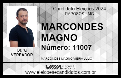 Candidato MARCONDES MAGNO 2024 - RAPOSOS - Eleições