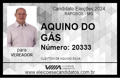 Candidato AQUINO DO GÁS 2024 - RAPOSOS - Eleições