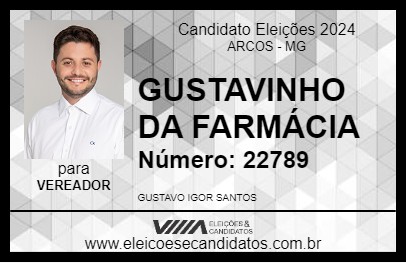 Candidato GUSTAVINHO DA FARMÁCIA 2024 - ARCOS - Eleições