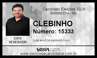 Candidato CLEBINHO 2024 - BARBACENA - Eleições