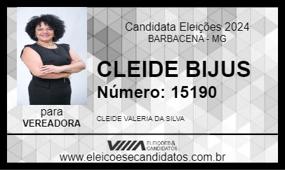 Candidato CLEIDE BIJUS 2024 - BARBACENA - Eleições