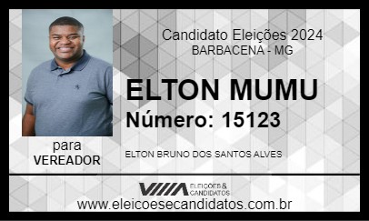 Candidato ELTON MUMU 2024 - BARBACENA - Eleições