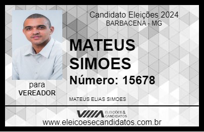 Candidato MATEUS SIMOES 2024 - BARBACENA - Eleições